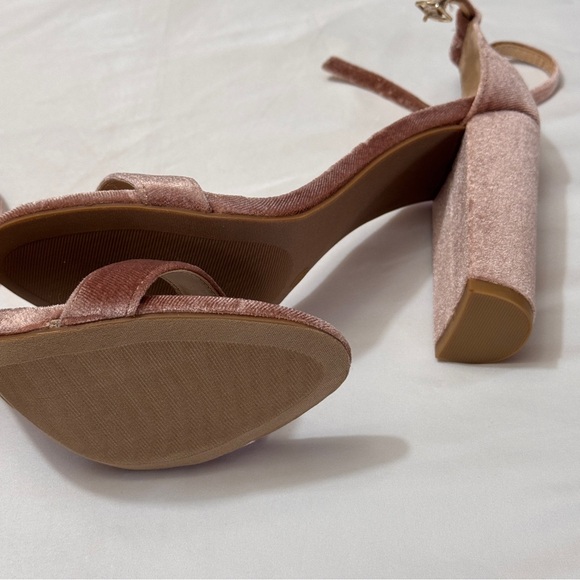 NEW Lulus Taylor Mauve pink Velvet Ankle Strap Heels 4” - Picture 13 of 16